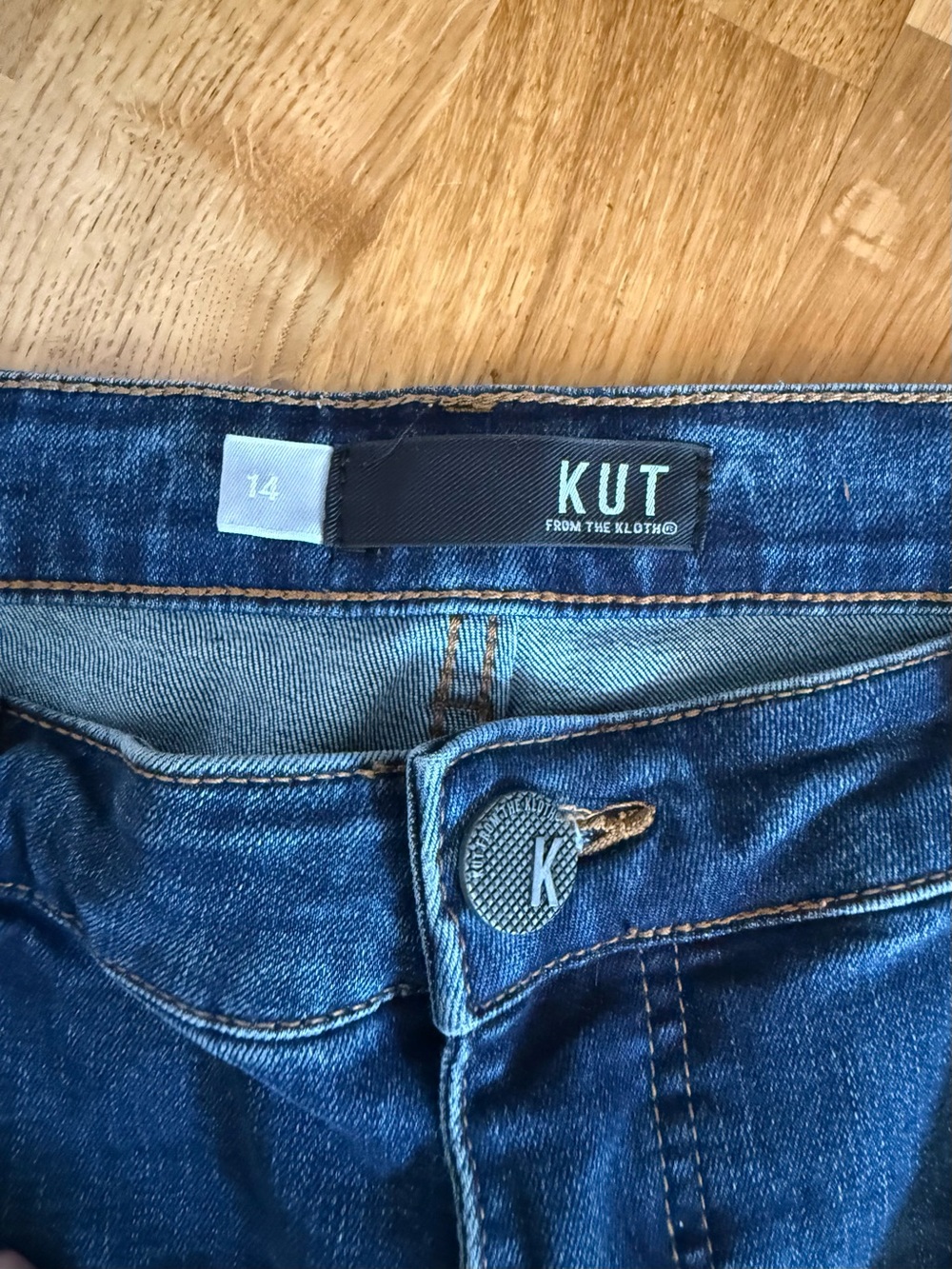 Kut from the Kloth Charlotte Fab Ab Culotte Wide-Leg Dark Blue Jeans - Picture 3 of 10